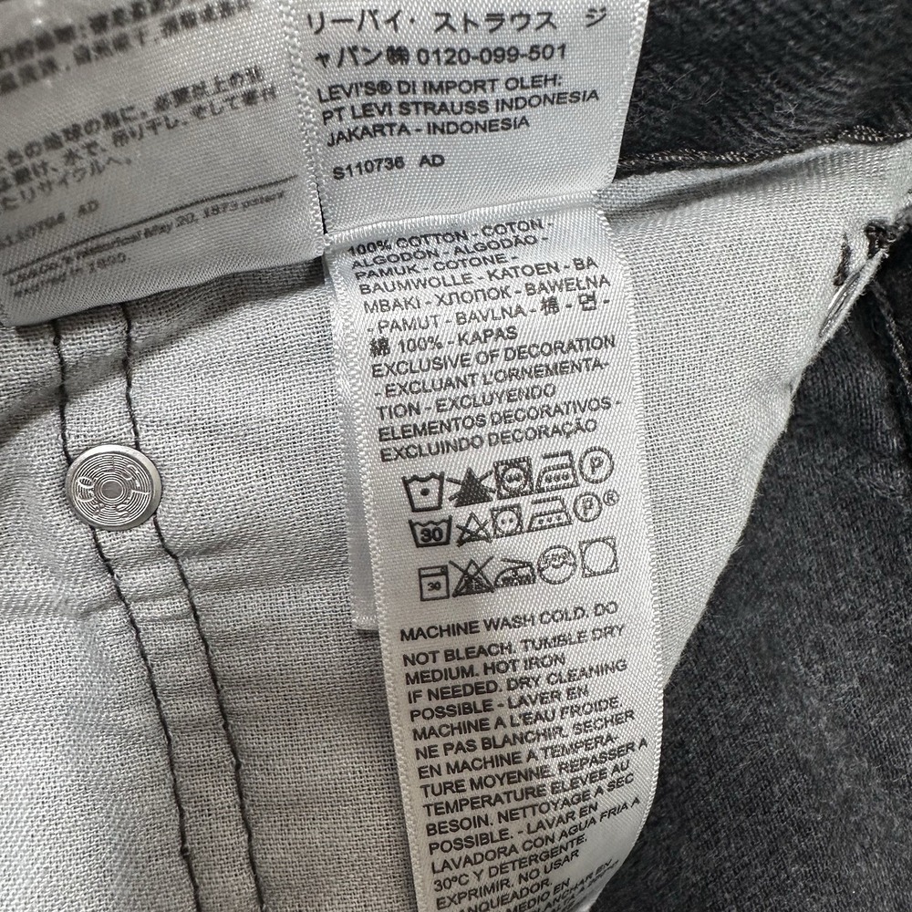 Levis 550 Jeans Mens Size 36x32 Black Denim Relaxed 5-Pocket Work Outdoor - Picture 9 of 10